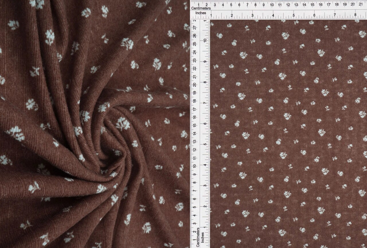 1 Yard Cotton Style Ditsy Pointelle Print Knit Fabric, 61/63″ Wide Polyester Spandex Blend